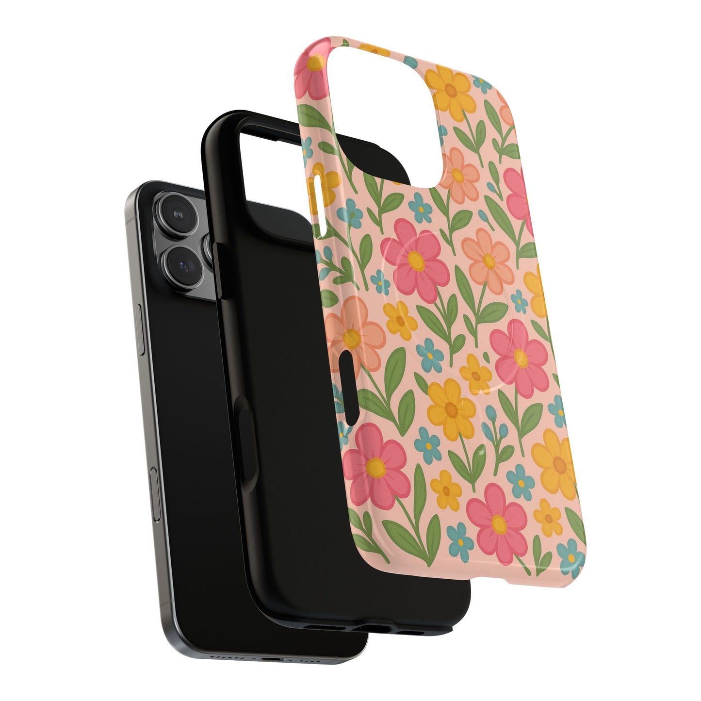 Floral Tough Magnetic MagSafe Phone Case - Stylish Protection for Everyday Use