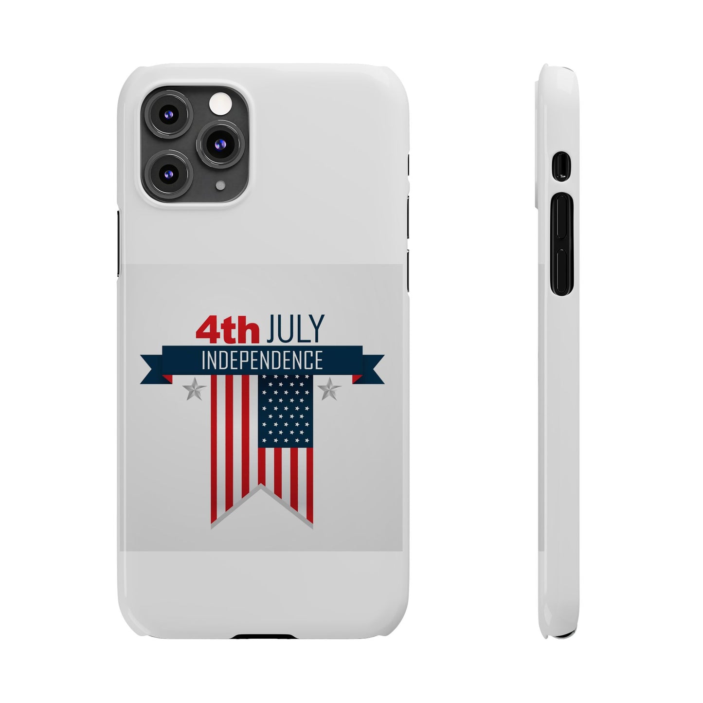 Slim Phone Cases with 4th of July writing for iPhone 17 and more