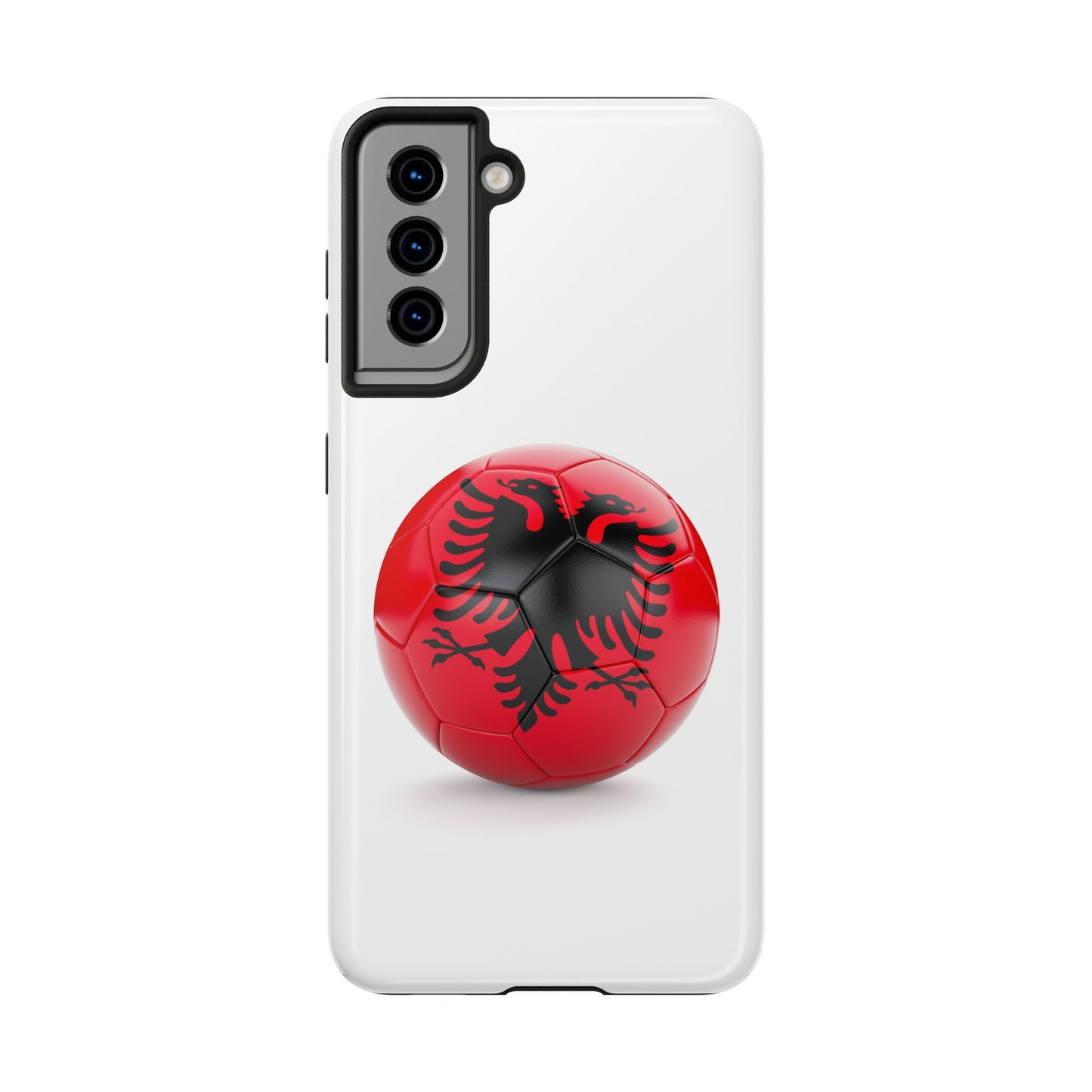 Tough Phone Cases with Albanian soccer flag