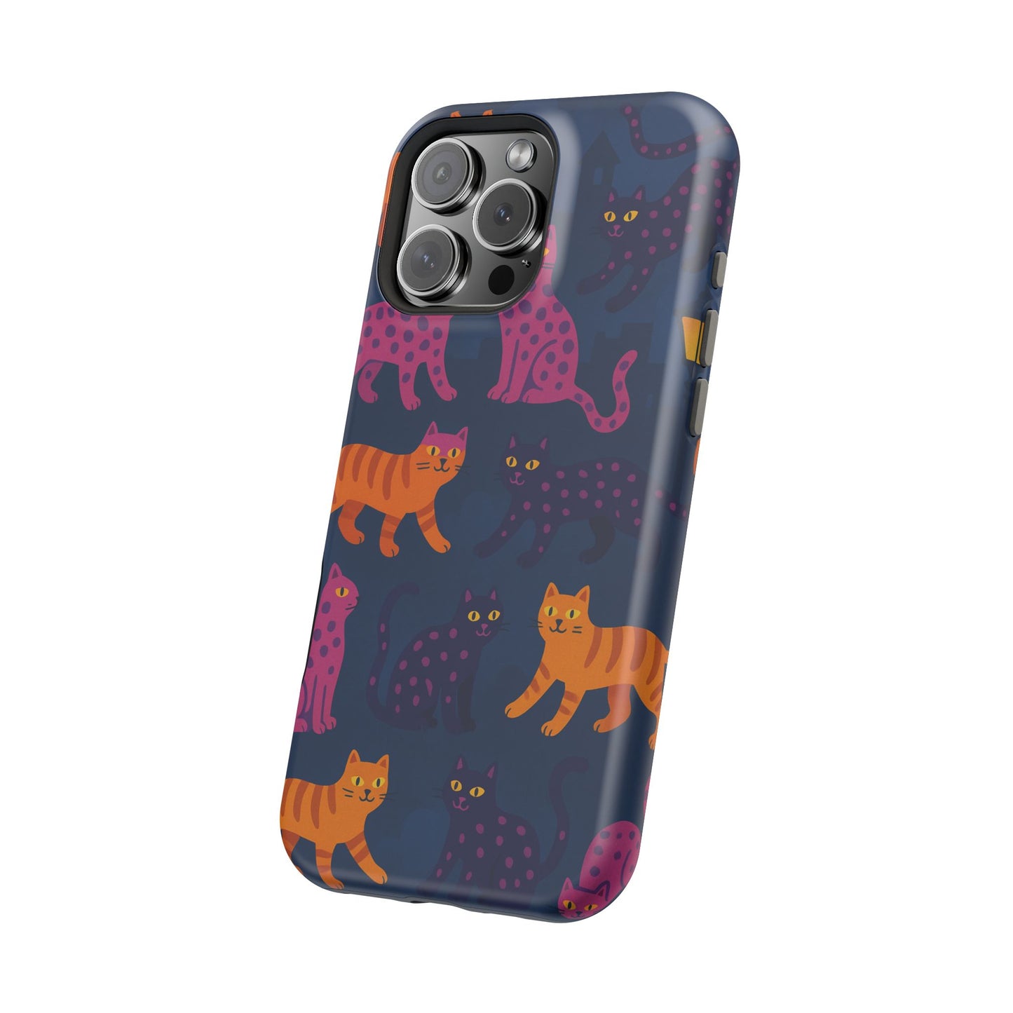 Colorful Cat Phone Case - MagSafe Impact-Resistant