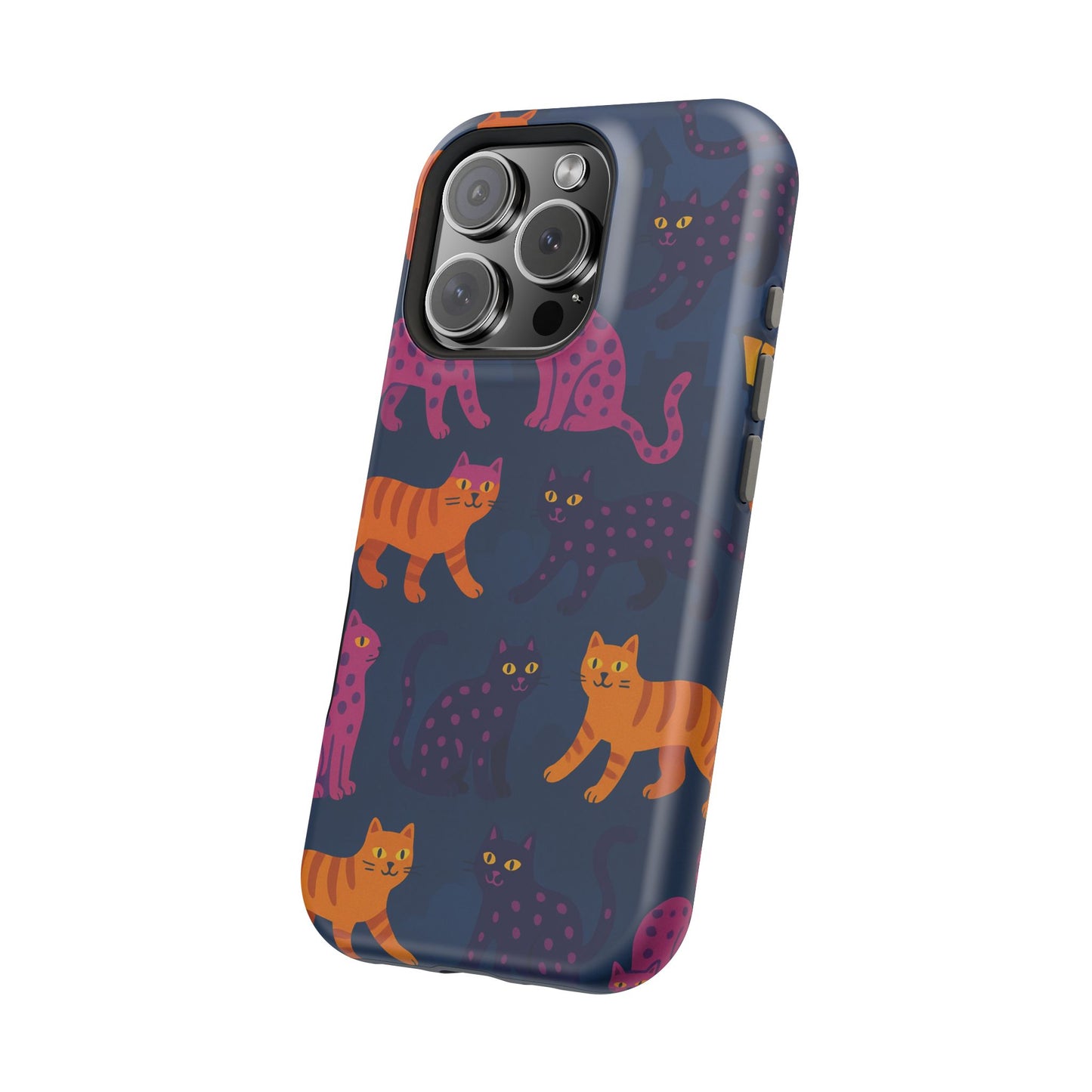 Colorful Cat Phone Case - MagSafe Impact-Resistant