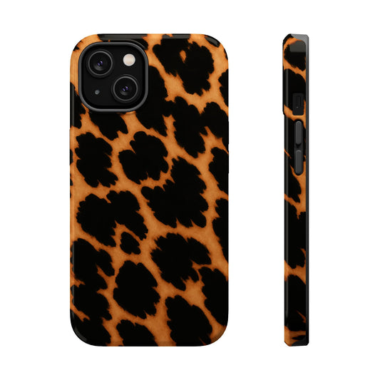 Leopard Print Impact-Resistant iPhone Case with MagSafe Compatibility Shamo's iPhone 14 / Glossy