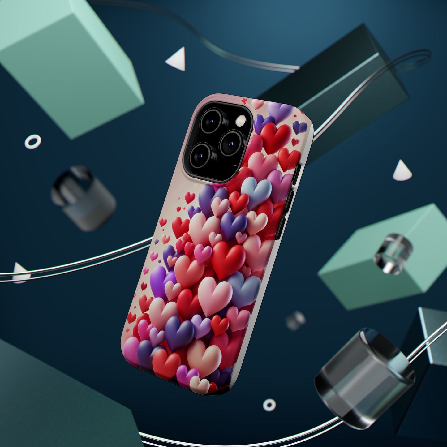 Shamo's Phone Case | MagSafe Compatible | Love Hearts Theme for iPhone 17 and more