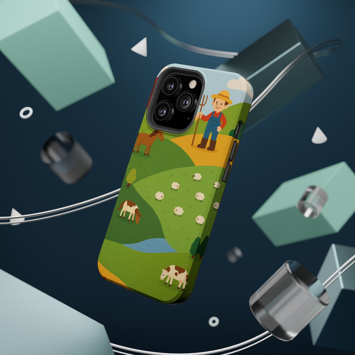 Farm-Themed Impact-Resistant MagSafe Phone Case