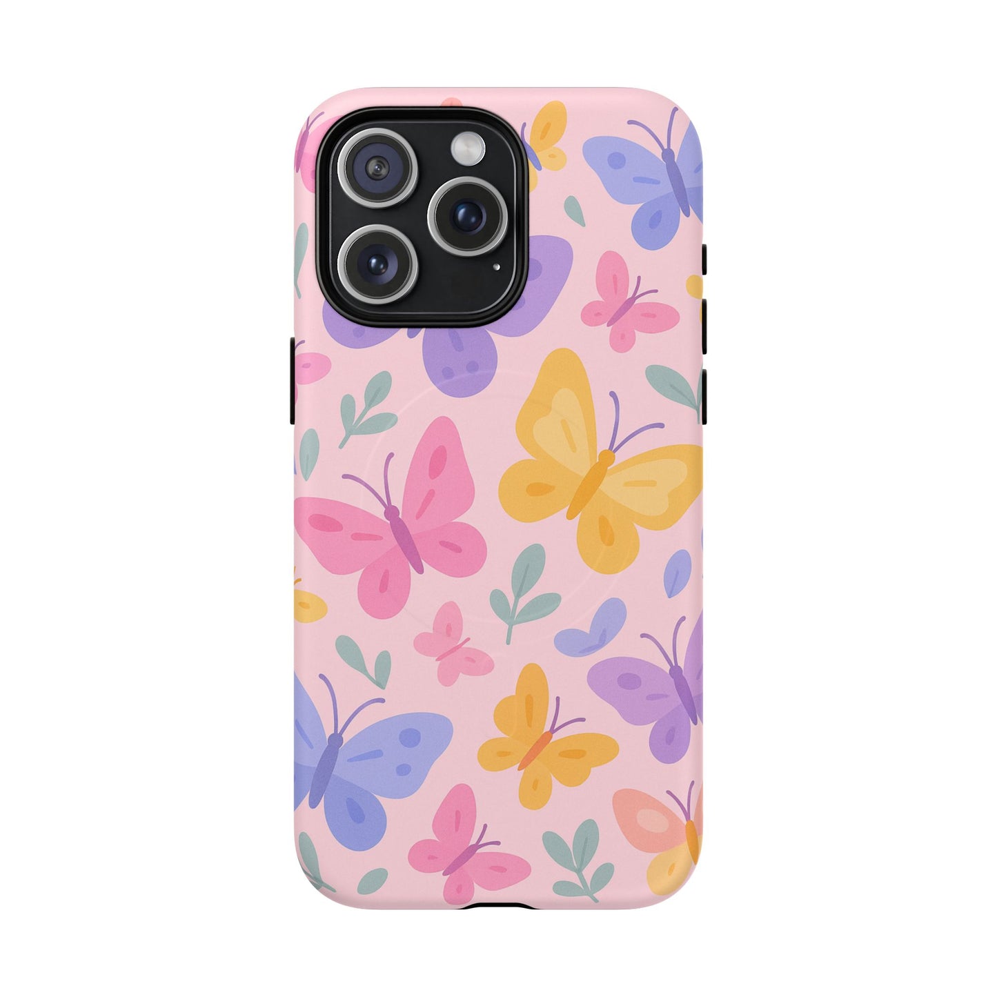 Butterfly Pattern Compatible with MagSafe Tough Magnetic Phone Case