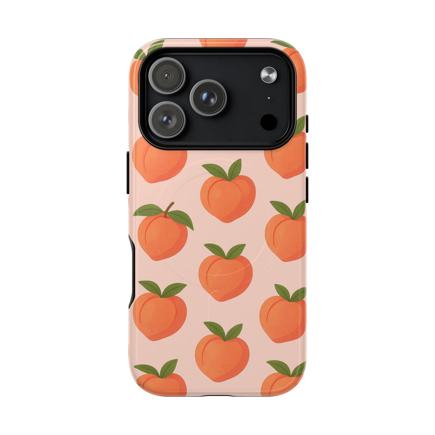 Peach Pattern Fruit Case for iPhone | MagSafe Compatible