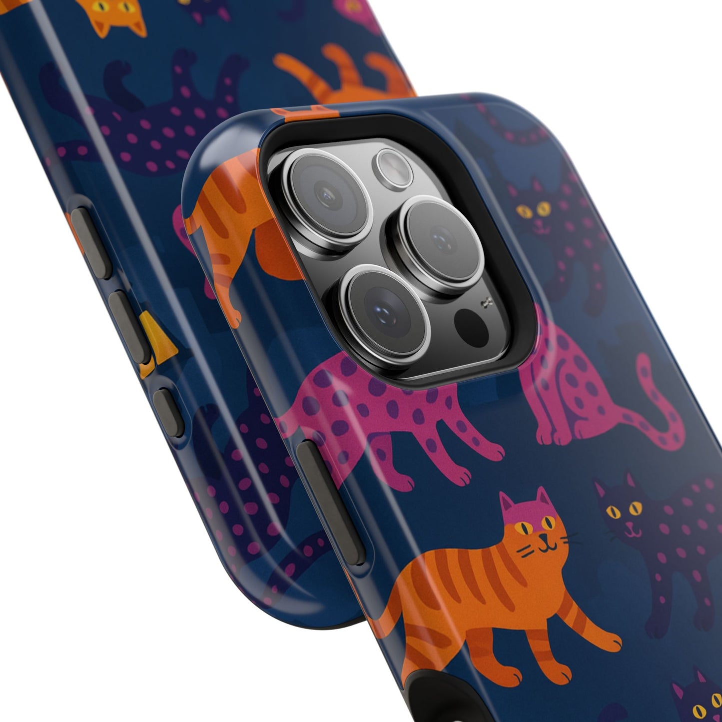 Colorful Cat Phone Case - MagSafe Impact-Resistant