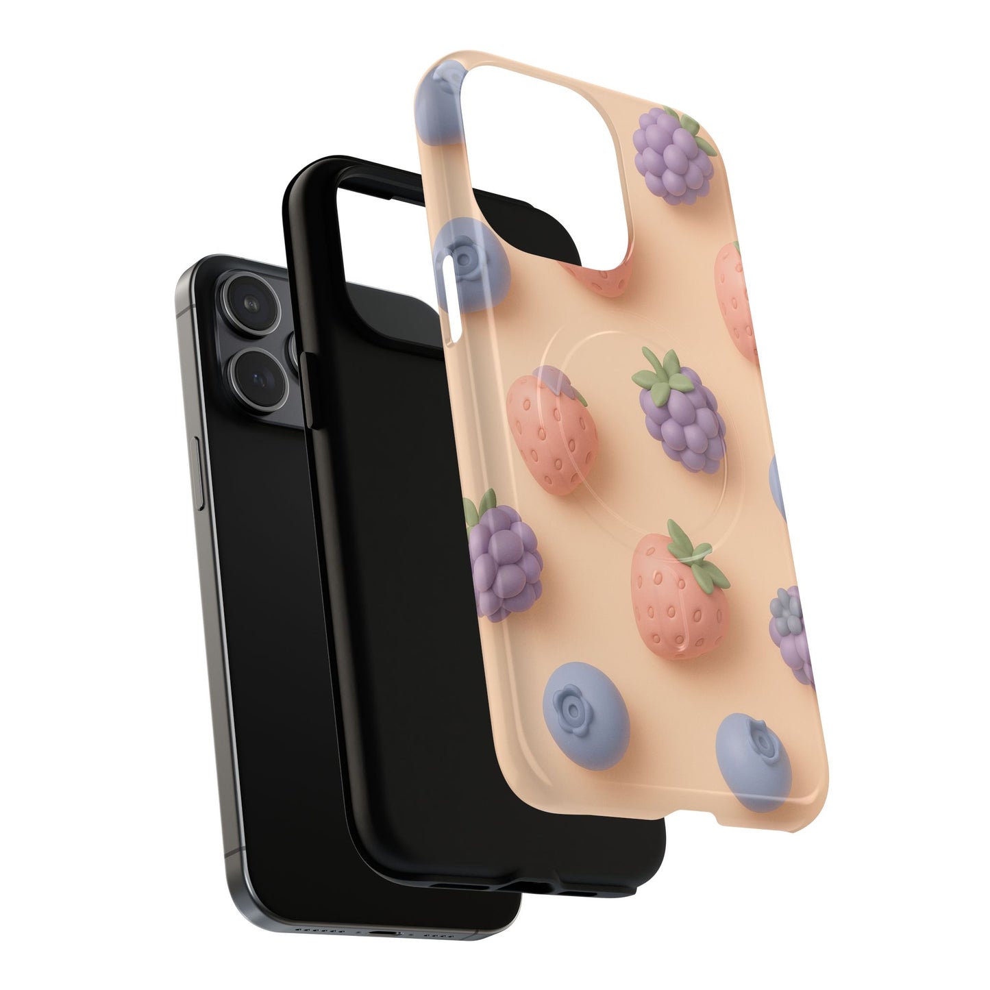 Fruitful 3D Strawberries Berries Tough Magnetic MagSafe Phone Case