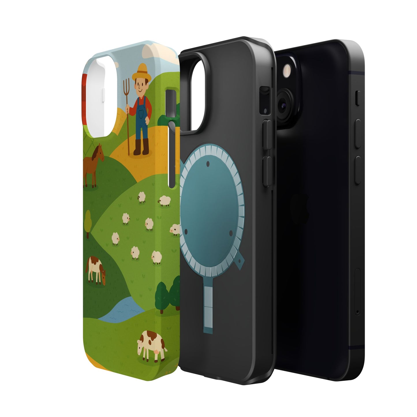 Farm-Themed Impact-Resistant MagSafe Phone Case