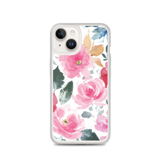 Clear Case for iPhone with flower design