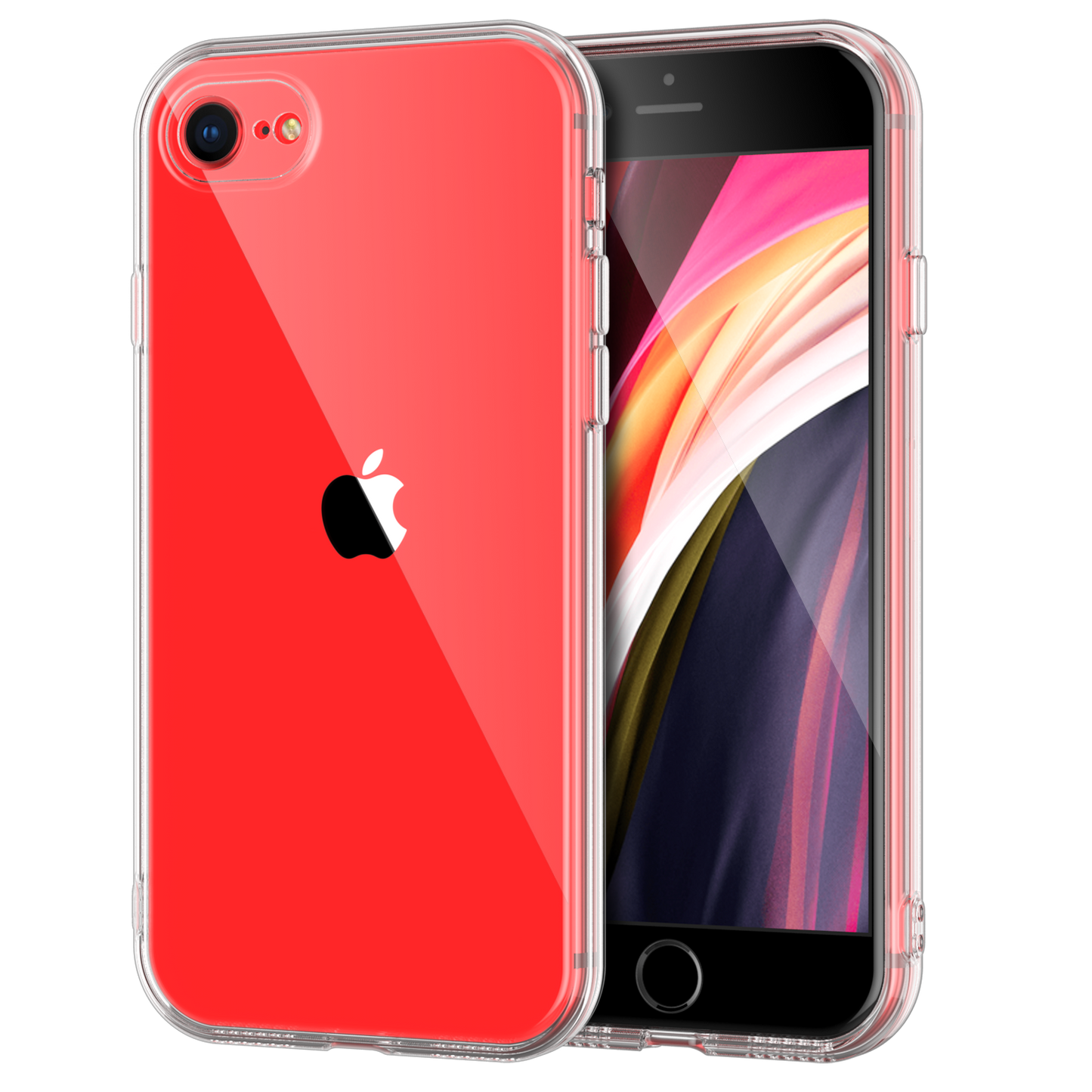 Clear Case for iPhone SE 2022 (3rd generation) iPhone SE 2020 (2nd Generation), iPhone 8 and iPhone 7 Transparent TPU Shock Absorption