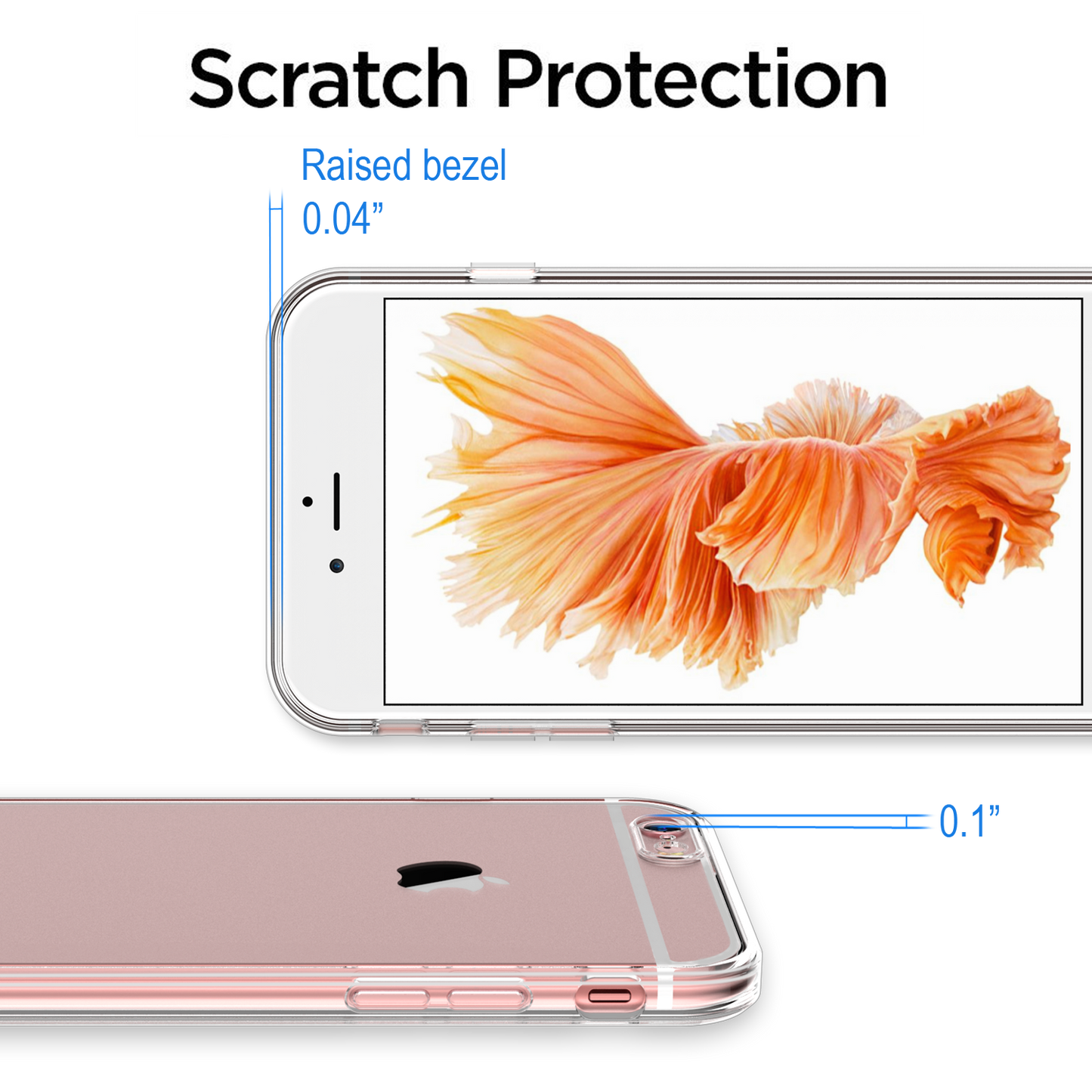Crystal Clear Case for iPhone 6s and 6 Slim Thin TPU Silicone Soft Cover Rubber