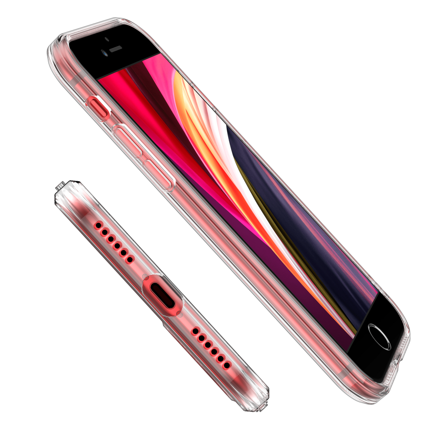 Clear Case for iPhone SE 2022 (3rd generation) iPhone SE 2020 (2nd Generation), iPhone 8 and iPhone 7 Transparent TPU Shock Absorption