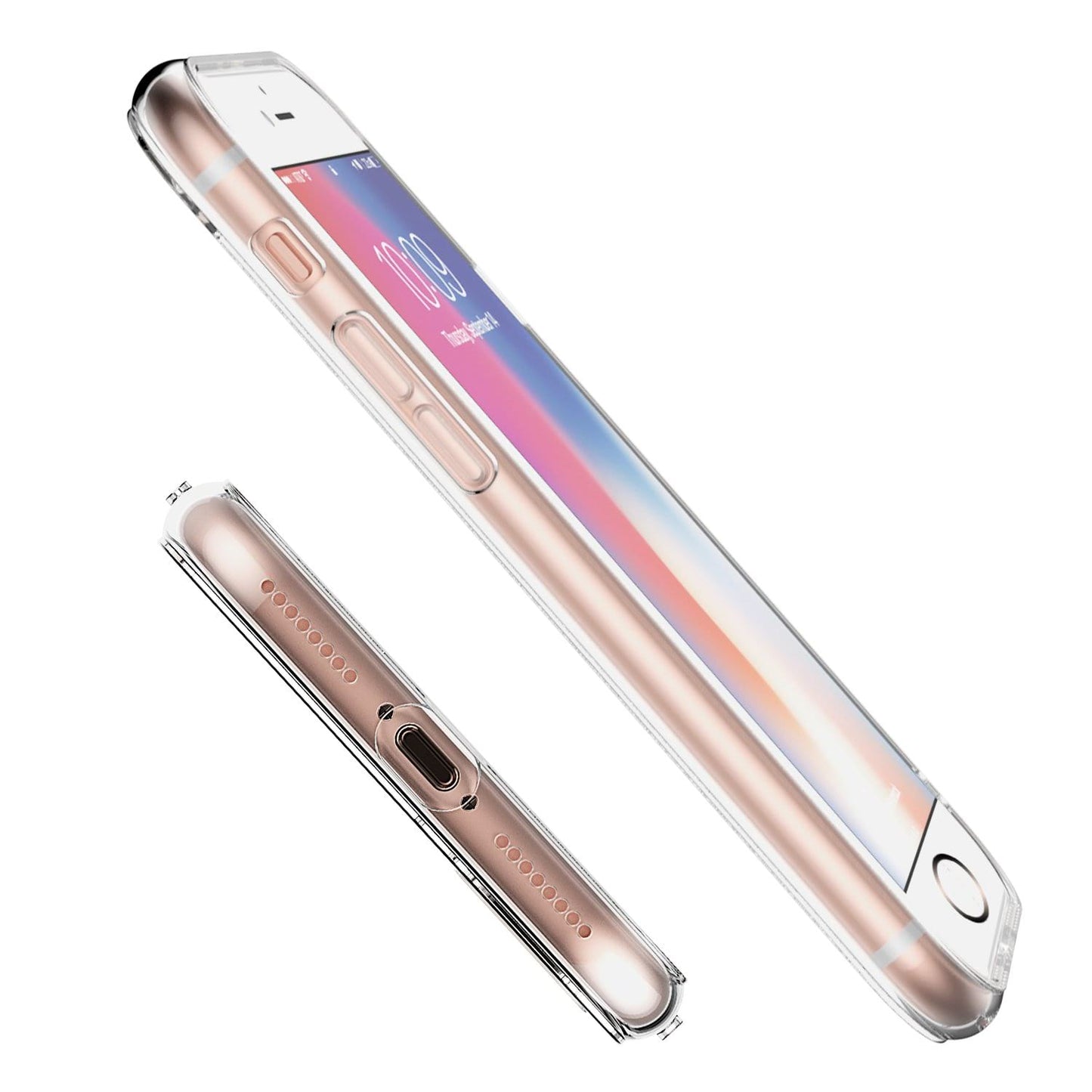 Clear Case for iPhone 8 Plus and iPhone 7 Plus Transparent TPU Shock Absorption