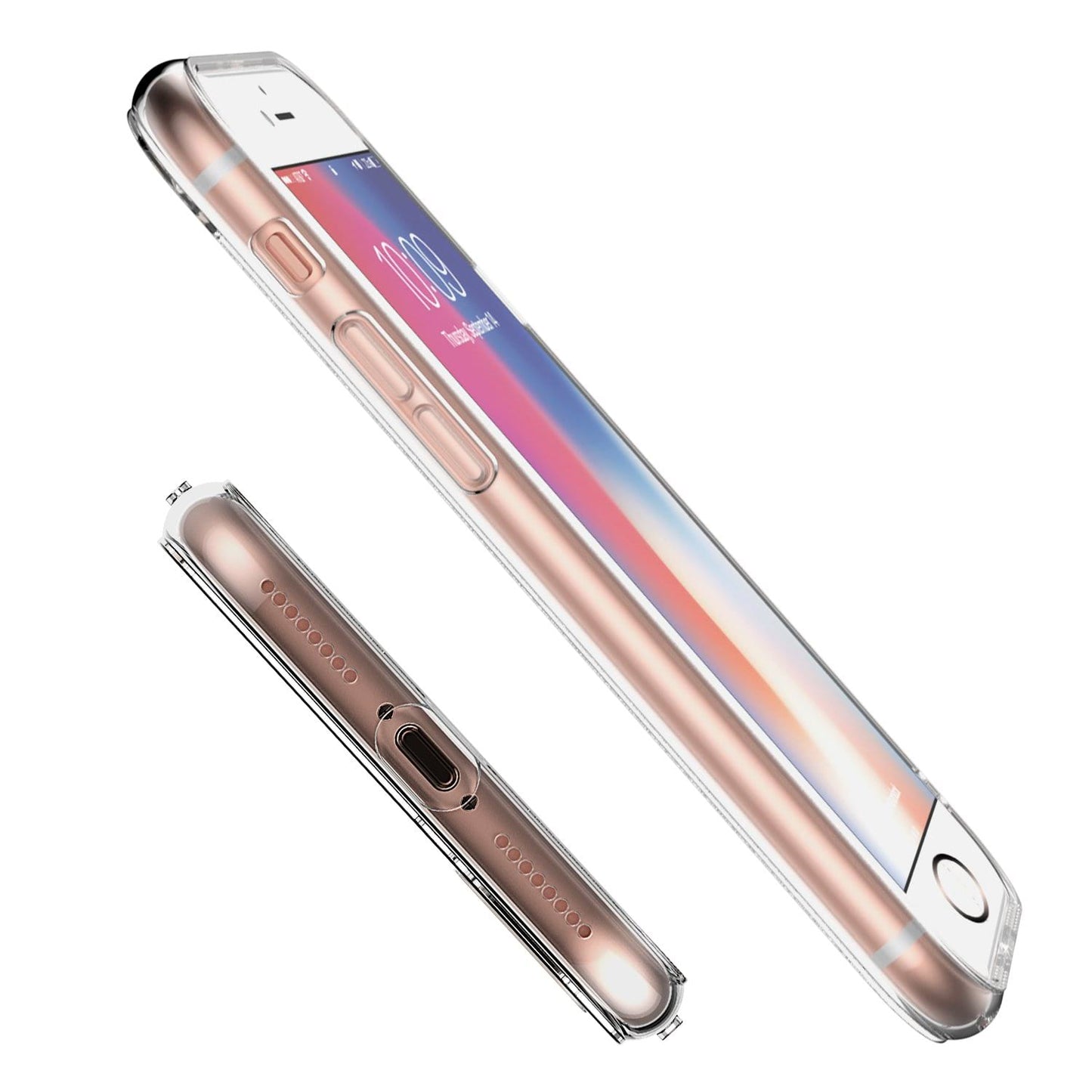 Clear Case for iPhone 8 Plus and iPhone 7 Plus Transparent TPU Shock Absorption