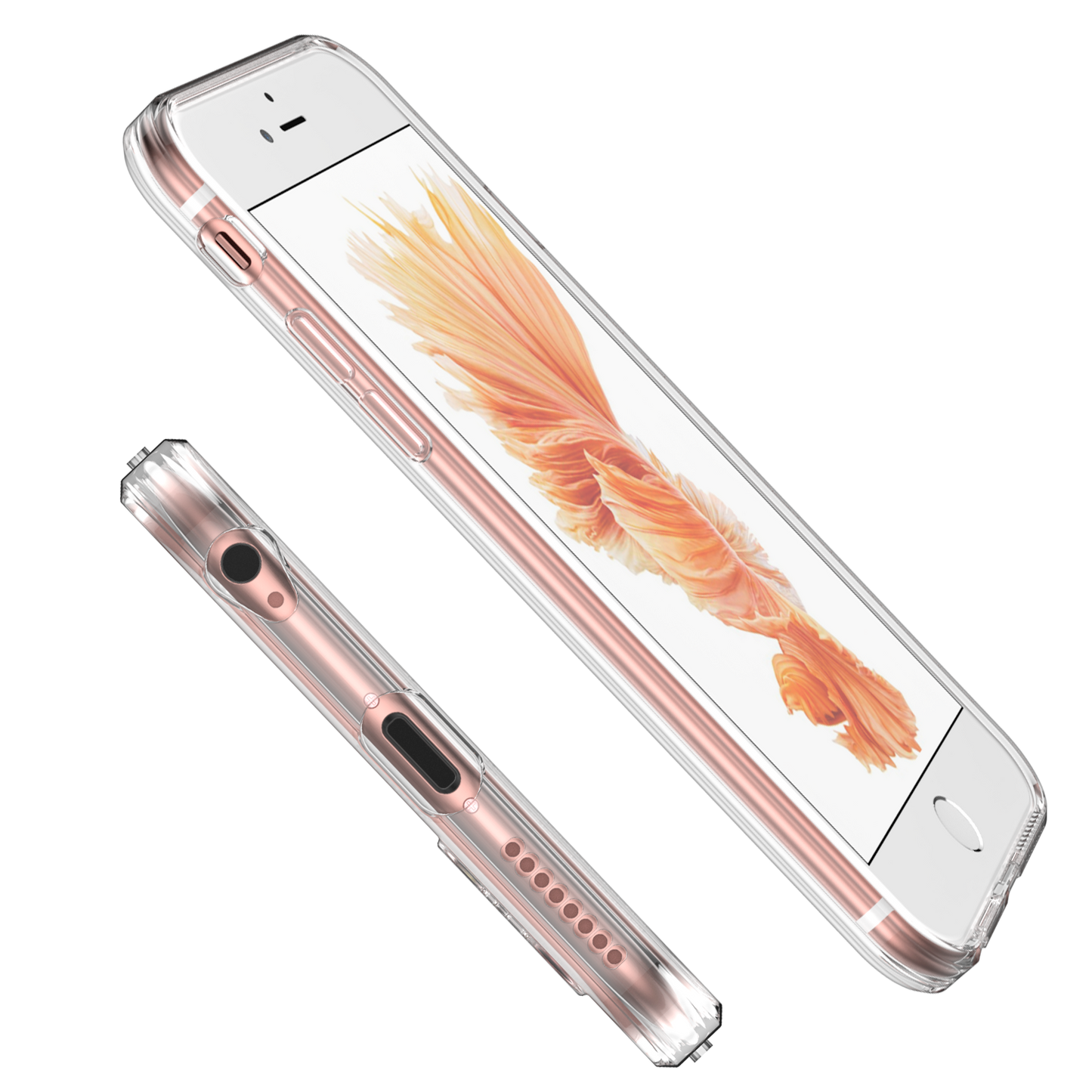 Crystal Clear Case for iPhone 6s and 6 Slim Thin TPU Silicone Soft Cover Rubber