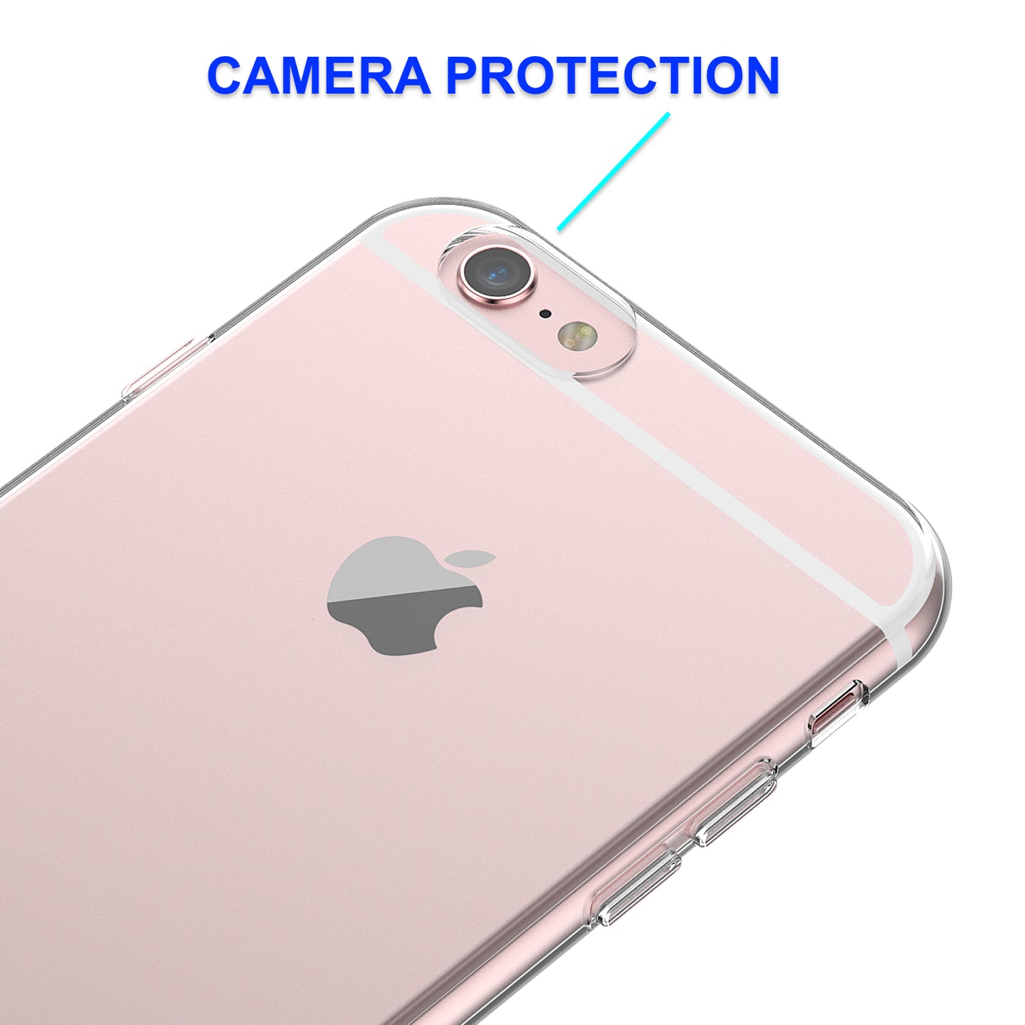 Clear Case for iPhone 6s Plus and 6 Plus Slim Thin TPU Silicone Soft Cover Rubber