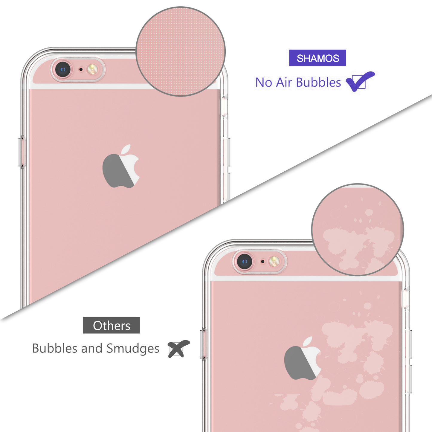 Crystal Clear Case for iPhone 6s and 6 Slim Thin TPU Silicone Soft Cover Rubber