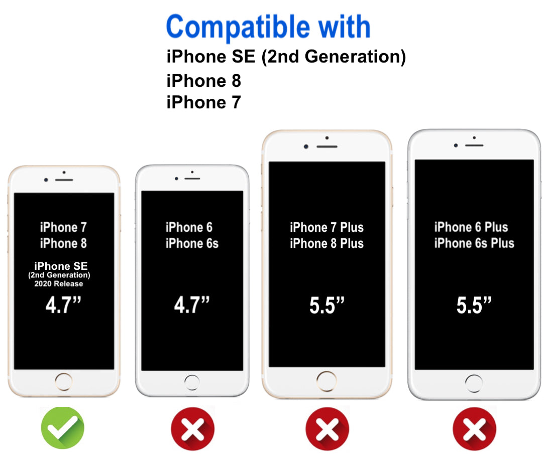 Clear Case for iPhone SE 2022 (3rd generation) iPhone SE 2020 (2nd Generation), iPhone 8 and iPhone 7 Transparent TPU Shock Absorption