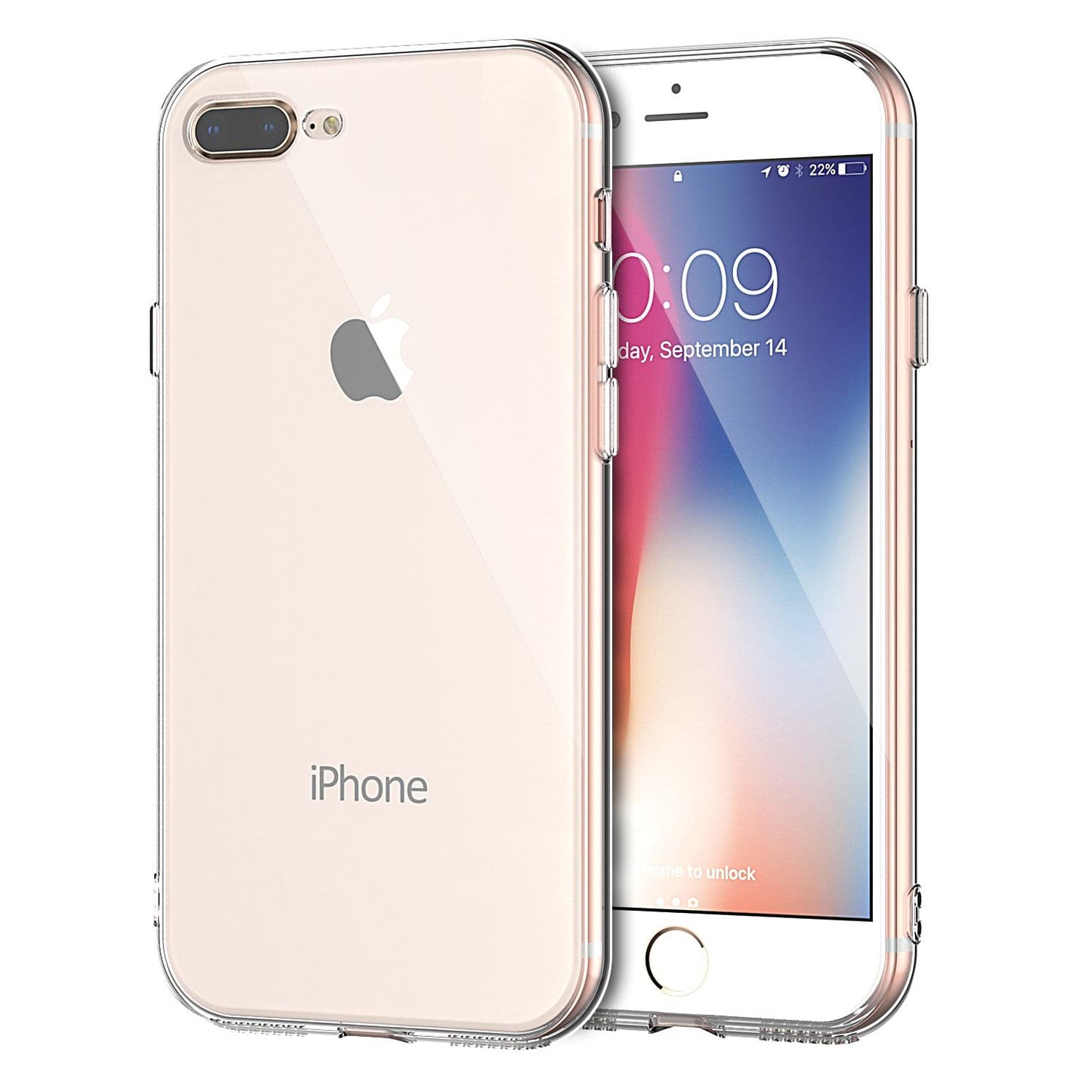 Clear Case for iPhone 8 Plus and iPhone 7 Plus Transparent TPU Shock Absorption