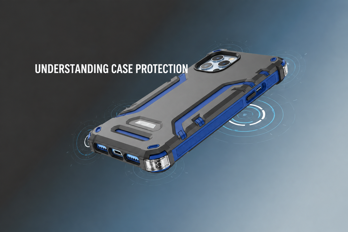 Conceptual protective phone case illustration for understanding case protection