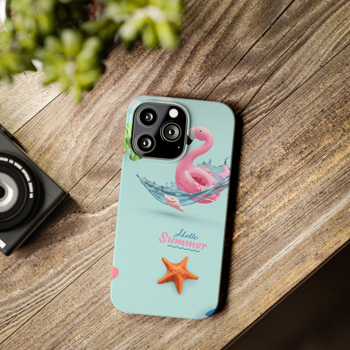 Slim Phone Cases with Hello Summer design