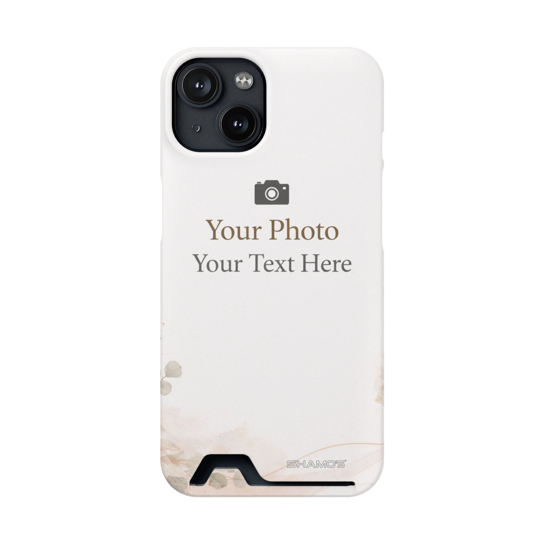 Personalizable Card-Holder Custom Phone Case | Add Your Own Photo and Text - iPhone 14 / Matte / With gift packaging - Shamo's