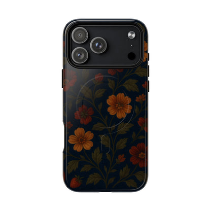 Floral Night Velvet iPhone Case - Works with MagSafe