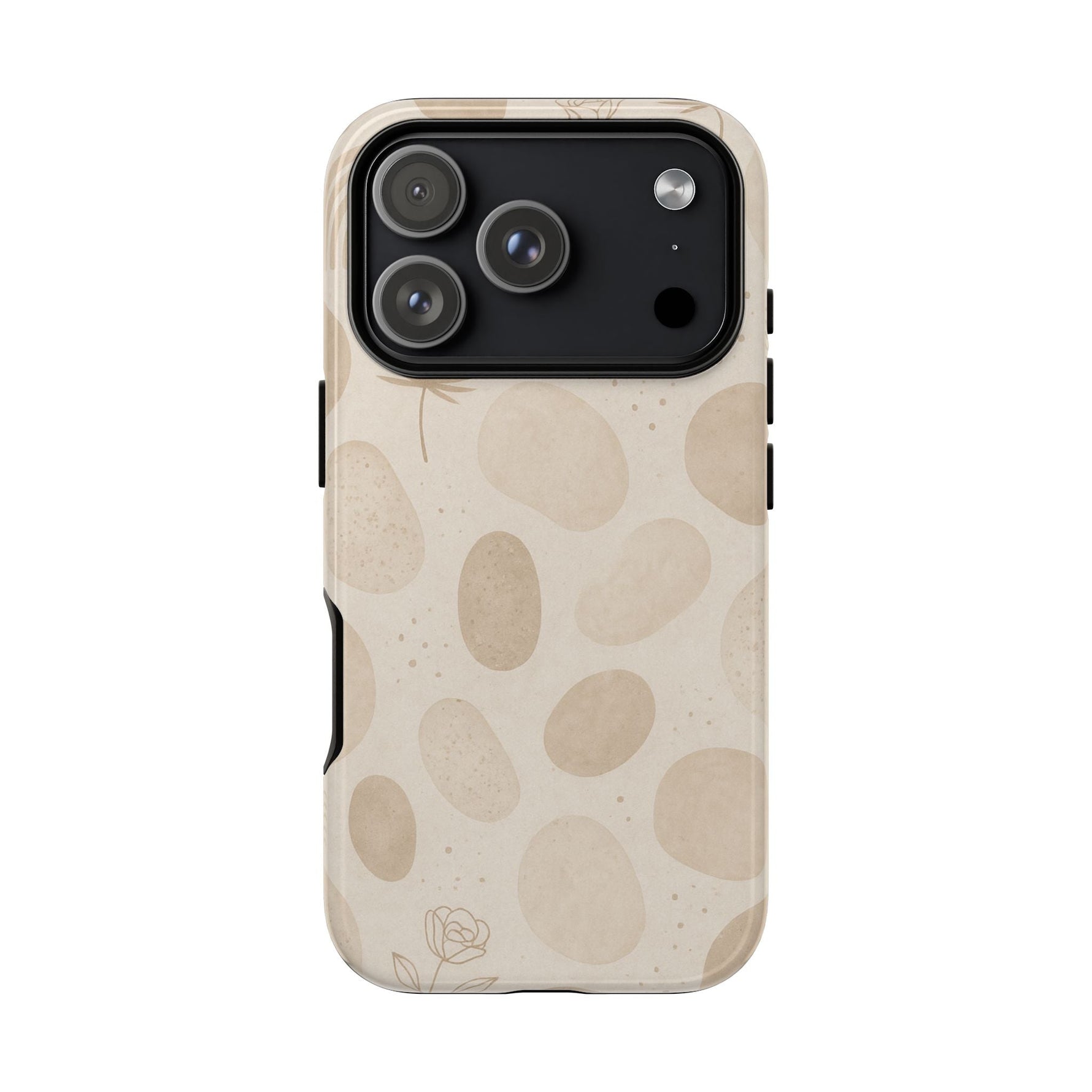 Neutral Pebble Pattern Tough iPhone Case  Shamo's iPhone 17 Pro / Glossy