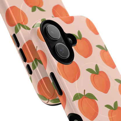 Peach Pattern Fruit Case for iPhone | MagSafe Compatible