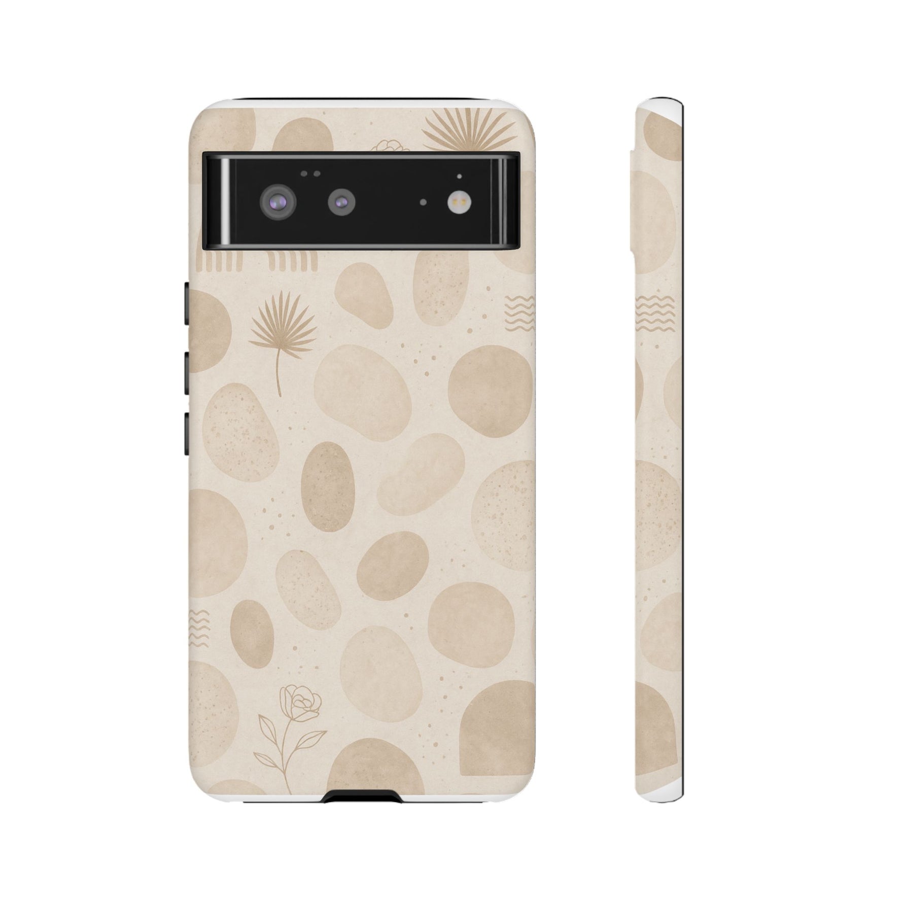 Neutral Pebble Pattern Tough iPhone Case - Shamo's