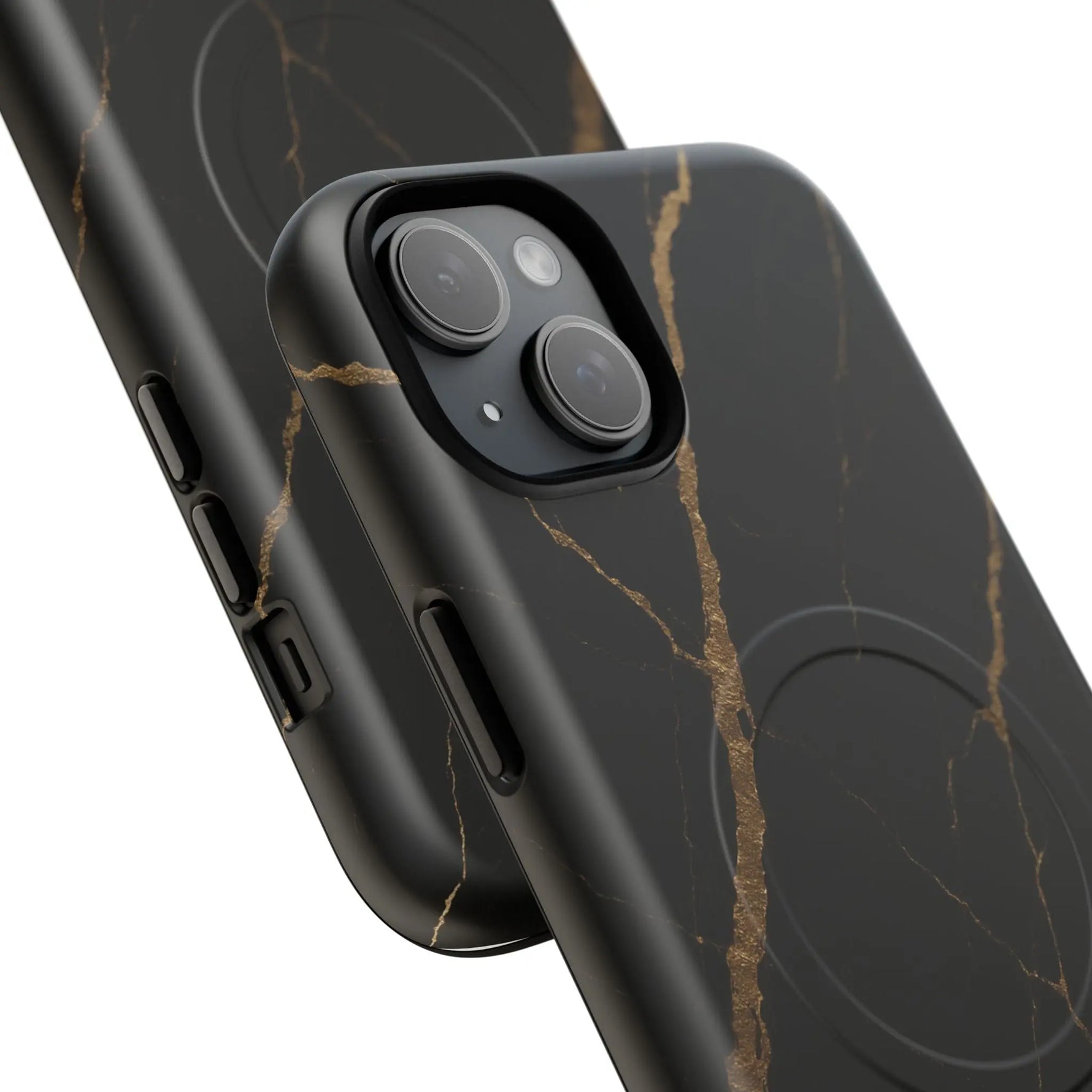 Black & Gold Marble iPhone Case with MagSafe - Shamo's