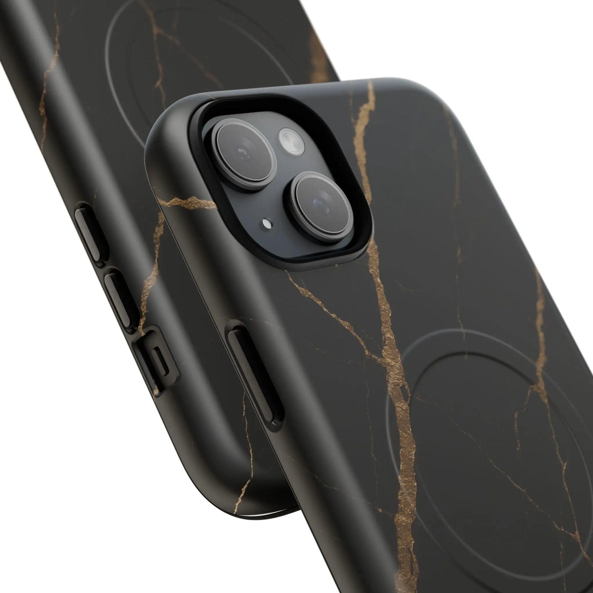Black & Gold Marble iPhone Case with MagSafe - Shamo's