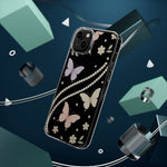 Butterfly Pearl Impact-Resistant Clear iPhone Case  Shamo's