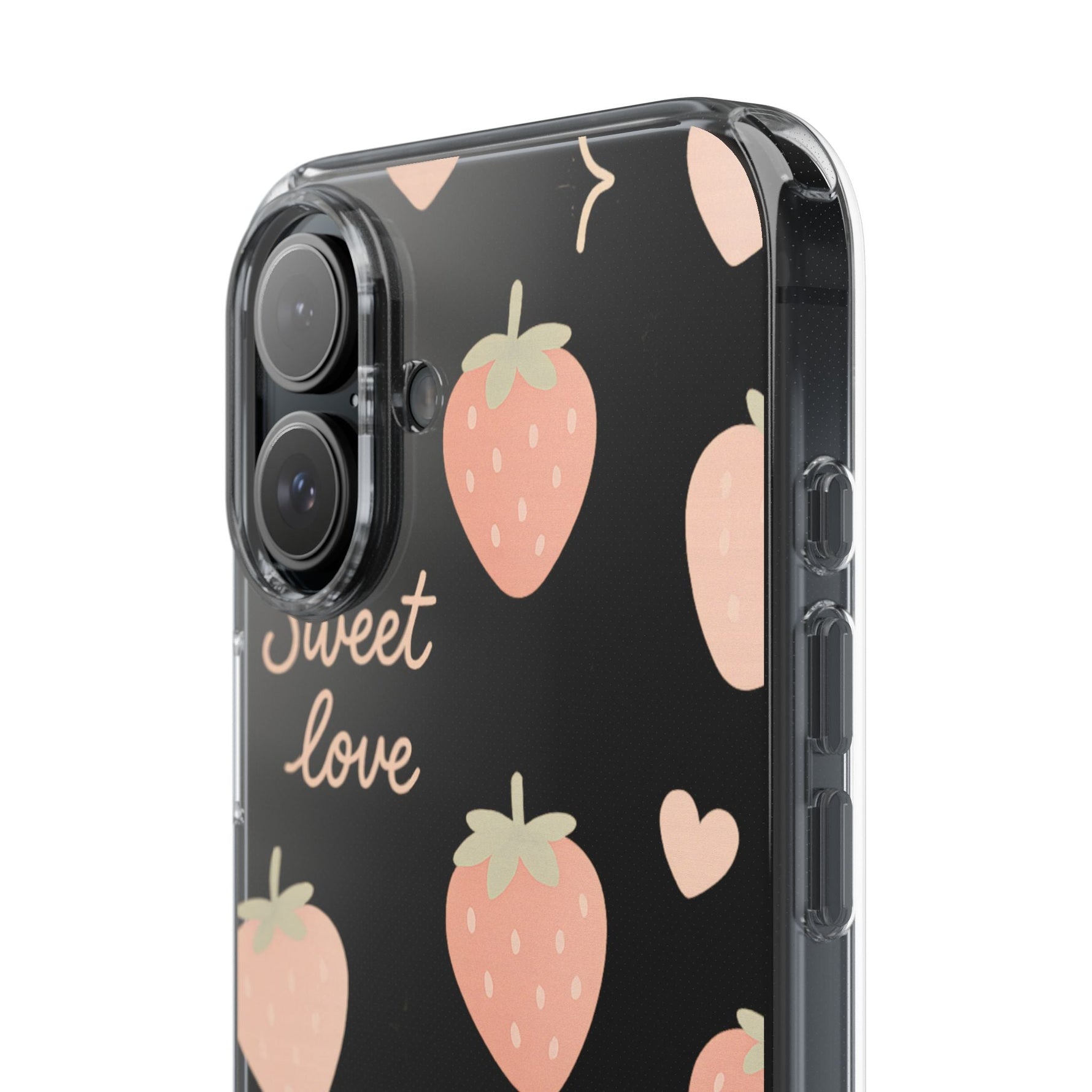 Sweet Love Strawberry Clear iPhone Case | MagSafe  Shamo's