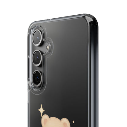 Romantic Teddy Bear Impact-Resistant iPhone Case with Heart Design