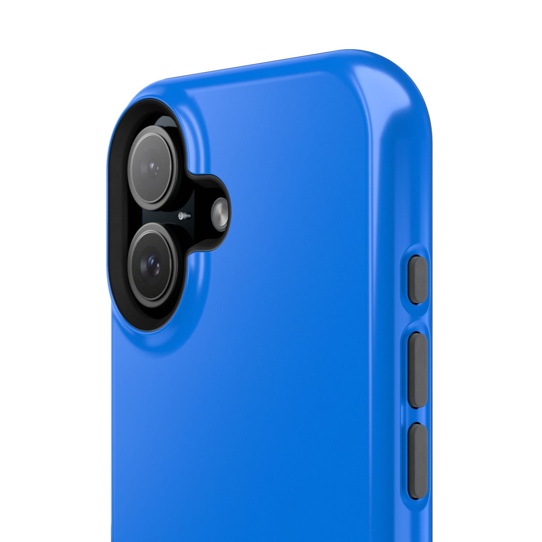 Cobalt Pop Blue Solid Color Impact-Resistant iPhone Case | Slim Shockproof MagSafe-Compatible