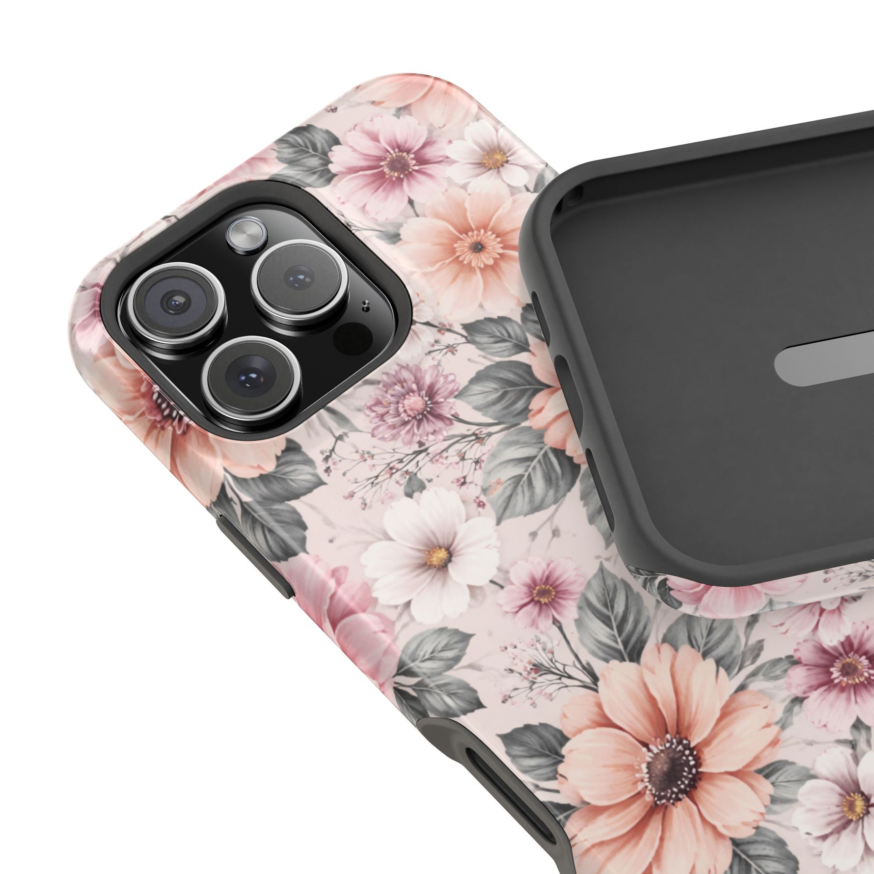 Floral Impact-Resistant Magnetic Phone Case