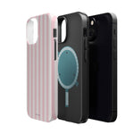 Pink Stripe Impact-Resistant Phone Case | MagSafe