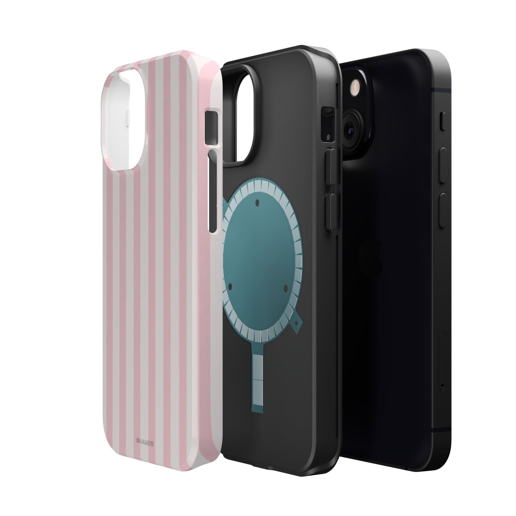 Pink Stripe Impact-Resistant Phone Case | MagSafe
