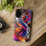 Liquid Aurora MagSafe Phone Case – Colorful Chrome-Effect Swirls | Glossy