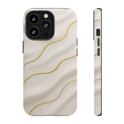 Elegant Gold Wave Tough iPhone Case - Shamo's