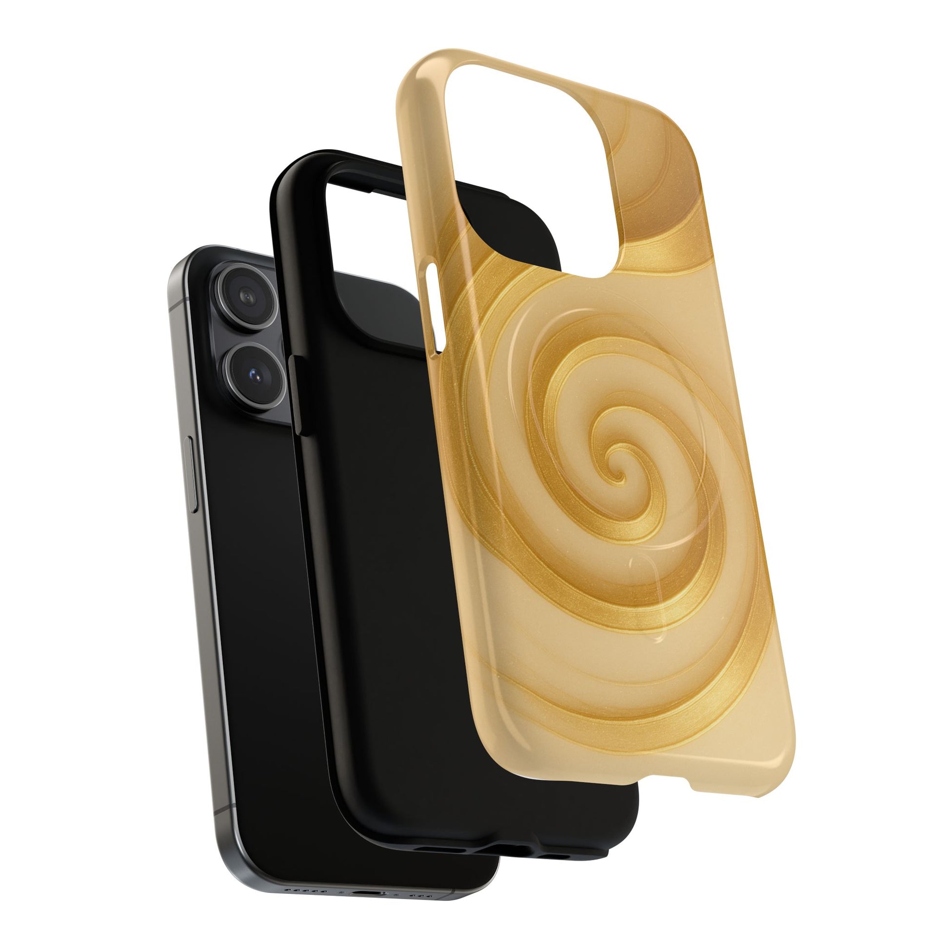 Luxury Series Swirl Gold iPhone Case compatible with MagSafe - Shamo's