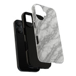 Silver Mist Marble iPhone Case with MagSafe - iPhone 17 / Glossy - Shamo's