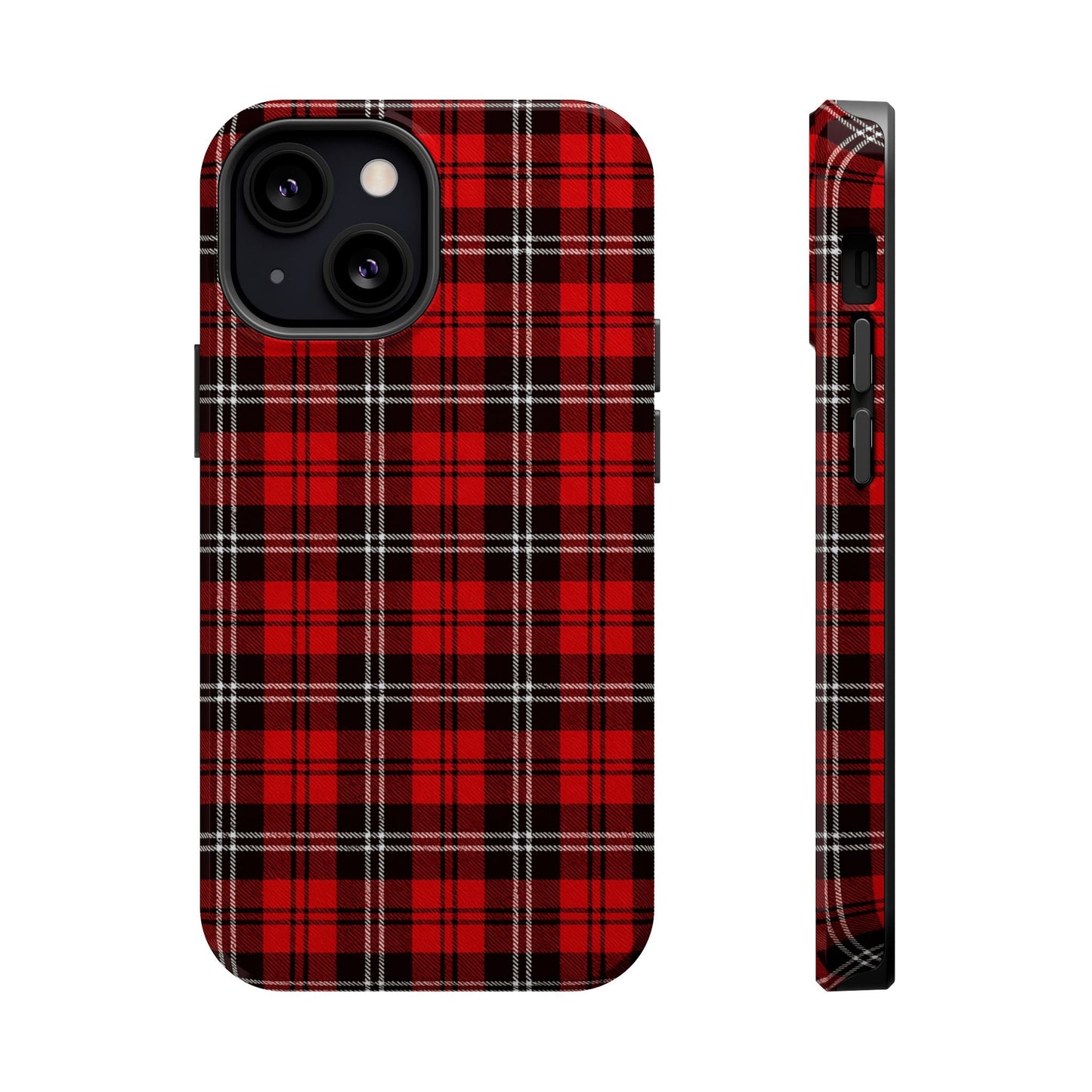 Red Tartan Plaid Impact-Resistant iPhone Case | MagSafe compatibility  Shamo's iPhone 13 Mini / Glossy