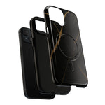 Black & Gold Marble iPhone Case with MagSafe - Shamo's