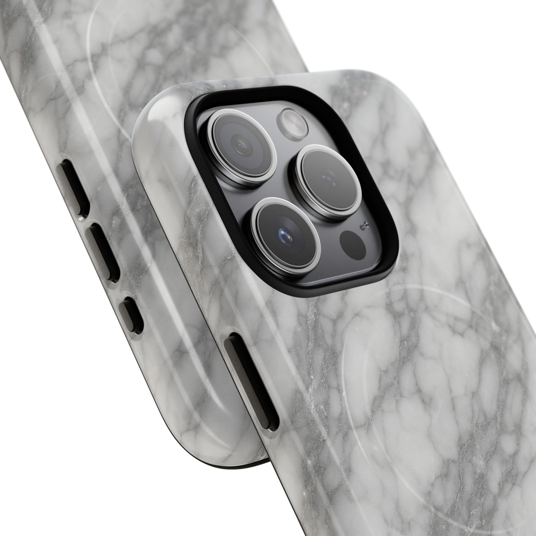 Silver Mist Marble iPhone Case with MagSafe - Shamo's