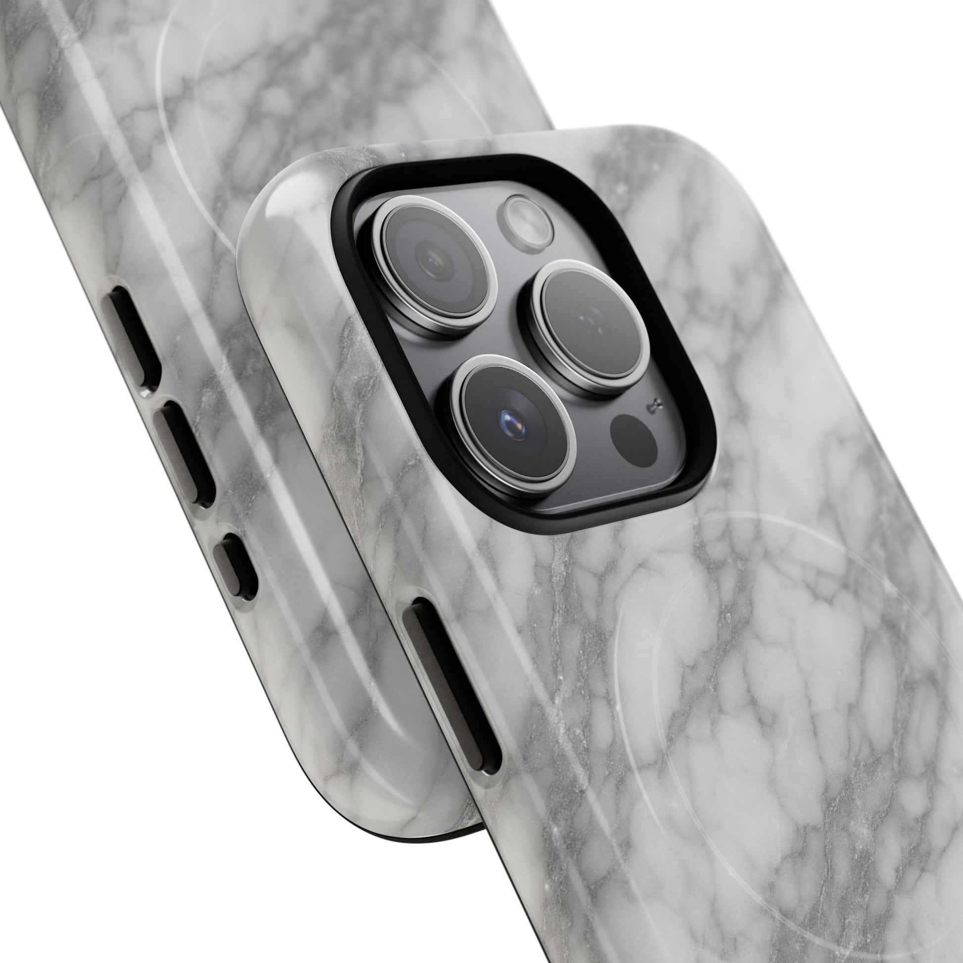 Silver Mist Marble iPhone Case with MagSafe - Shamo's