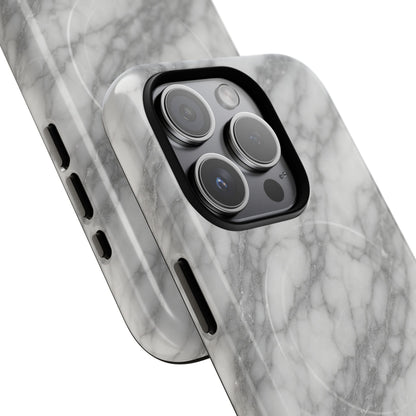 Silver Mist Marble iPhone Case with MagSafe - Shamo's