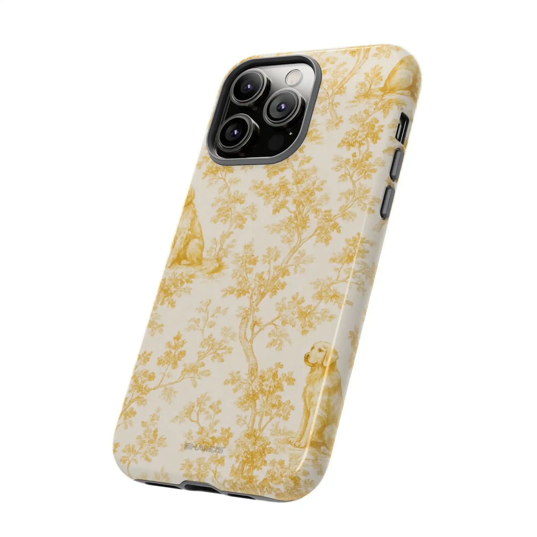 Golden Retriever Pattern Phone Case — Impact Resistant Tough Cases